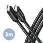 Kép 1/6 - AXAGON BUCM3-CM30AB Speed USB-C <> USB-C 3.2 Gen 1 Cable 3m Black kábel