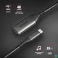 Kép 2/8 - AXAGON RVC-HI2M USB-C -> HDMI 2.0 adapter 4K/60Hz Aluminum 0,25m cable Black kábel