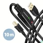 Kép 1/6 - AXAGON ADR-210B USB Repeater Cabel 10m Black kábel