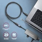 Kép 4/5 - AXAGON BUCM32-CF15AB SPEED+ USB-C <> USB 20GBPS EXTENSION CABLE 1.5m Black kábel