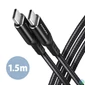 Kép 1/4 - AXAGON BUCM-CM15AB HQ USB-C <> USB-C Cable 1.5m Black kábel