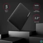 Kép 2/6 - AXAGON EE25-SLC SuperSpeed USB-C SLIDE box Black mobilrack / beépítő keret