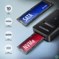 Kép 2/5 - AXAGON ADM2-CM USB-C 10Gbps M.2 NVMe & SATA SSD Adapter mobilrack / beépítő keret