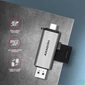 Kép 3/9 - AXAGON CRE-SAC SUPERSPEED USB-C+USB-A Card Reader Black kártyaolvasó
