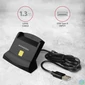 Kép 7/9 - AXAGON CRE-SM2 USB Smart Card ID Card Reader & SD/microSD/SIM Card Reader kártyaolvasó