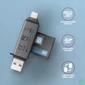 Kép 3/6 - AXAGON CRE-DAC SuperSpeed USB-C + USB-A Card Reader kártyaolvasó