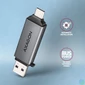 Kép 5/6 - AXAGON CRE-DAC SuperSpeed USB-C + USB-A Card Reader kártyaolvasó