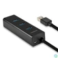Kép 2/6 - AXAGON HUE-S2BL USB3.0 Charging Hub Black usb hub