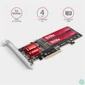 Kép 2/6 - AXAGON PCEM2-ND PCIE 2X NVME M.2 Adapter bővítőkártya