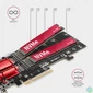 Kép 3/6 - AXAGON PCEM2-ND PCIE 2X NVME M.2 Adapter bővítőkártya