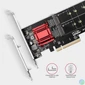 Kép 4/6 - AXAGON PCEM2-ND PCIE 2X NVME M.2 Adapter bővítőkártya