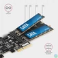 Kép 3/6 - AXAGON PCES-SA4M2 PCIe Controller 2x SATA 6G + 2x SATA M.2 bővítőkártya