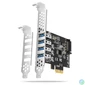 Kép 2/4 - AXAGON PCEU-43RS PCIe Controller 4x SuperSpeed USB bővítőkártya