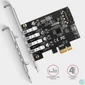 Kép 3/4 - AXAGON PCEU-43RS PCIe Controller 4x SuperSpeed USB bővítőkártya