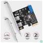 Kép 3/4 - AXAGON PCEU-232RS PCIe Controller 2x ext. + 2x int. USB 5Gbps bővítőkártya