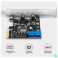 Kép 4/4 - AXAGON PCEU-232RS PCIe Controller 2x ext. + 2x int. USB 5Gbps bővítőkártya