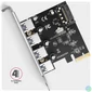 Kép 3/4 - AXAGON PCEU-430RS PCIe Controller 4x ext. USB-A 5Gbps port bővítőkártya