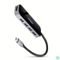 Kép 1/6 - AXAGON HMC-6H4A SuperSpeed USB-C COMBO 6in1 hub Black/Grey