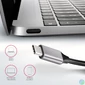 Kép 6/6 - AXAGON HMC-6H4A SuperSpeed USB-C COMBO 6in1 hub Black/Grey