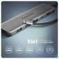 Kép 2/5 - AXAGON HMC-5H USB-C 5Gbps 5in1 hub Silver