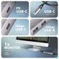 Kép 3/6 - AXAGON HMC-5H60 USB-C 5Gbps 5in1 Hub Silver