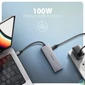 Kép 4/6 - AXAGON HMC-5H60 USB-C 5Gbps 5in1 Hub Silver