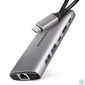 Kép 1/7 - AXAGON HMC-6G2L USB-C 10Gbps 6in1 Hub Silver