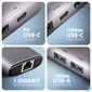 Kép 4/7 - AXAGON HMC-6G2L USB-C 10Gbps 6in1 Hub Silver