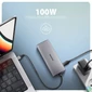Kép 5/7 - AXAGON HMC-6G2L USB-C 10Gbps 6in1 Hub Silver