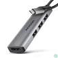 Kép 1/4 - AXAGON HMC-H3A USB-C 5Gbps Starter 4in1 hub Silver