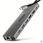 Kép 1/7 - AXAGON HMC-7HX2 USB-C 5Gbps Dual 4K Display 7in1 Hub Aluminium