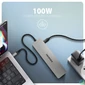 Kép 3/7 - AXAGON HMC-7HX2 USB-C 5Gbps Dual 4K Display 7in1 Hub Aluminium