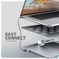 Kép 8/9 - AXAGON HMC-STND USB-C 5Gbps Aluminium Stand & HUB 7in1 Silver