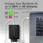 Kép 6/10 - AXAGON ACU-DPQ100 PD3.0 & QC4 Three Outputs wall charger 100W Black töltő