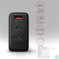 Kép 8/10 - AXAGON ACU-DPQ100 PD3.0 & QC4 Three Outputs wall charger 100W Black töltő