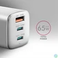 Kép 2/8 - AXAGON ACU-DPQ65W QC4 + USB-C PD Wall Charger White töltő