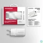 Kép 2/10 - AXAGON ACU-PQ20W ACU-PQ20 PD3.0 & QC4+ Dual Outputs Wall Charger 20W White töltő