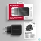 Kép 5/10 - AXAGON ACU-PQ45 PD3.0 & QC4+ 2xOutputs Wall Charger 45W Black töltő