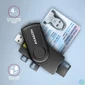 Kép 3/7 - AXAGON CRE-SMP2A USB-A + USB-C 4-slot Smart card PocketReader Black kártyaolvasó