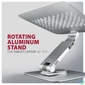 Kép 2/10 - AXAGON STND-LR Stand with 360° Rotation for Laptops and Tablets Silver