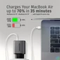 Kép 8/10 - AXAGON ACU-PQ67D PD3.0 & QC4+ 2xOUTPUTS LCD display wall charger 67W Black töltő