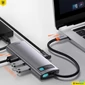 Kép 4/6 - Baseus Metal Gleam Series 8in1 Docking Station Silver