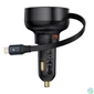Kép 1/5 - Baseus Enjoyment Pro Car Charger U+Retractable iPhone Cable 55W Black töltő