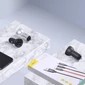 Kép 3/3 - Baseus 2USB 4,8A 24W autós töltő LCD kijelzővel + 3in1 töltő kábellel Black