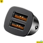 Kép 2/5 - Baseus Square 2xUSB Car Charger Black töltő