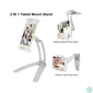 Kép 2/2 - BlackBird 2in1 Tablet és Okostelefon tartó 5"-12,9" White
