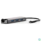Kép 1/5 - Bluestork HUB-OFFICE USB-C to 3xUSB2.0 + 1xUSB-C + 1xHDMI + 1xRJ45 Grey