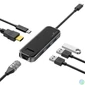 Kép 4/5 - Bluestork HUB-OFFICE USB-C to 3xUSB2.0 + 1xUSB-C + 1xHDMI + 1xRJ45 Grey