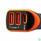 Kép 2/3 - Canyon CNE-CCA08BO Triple USB Car Charger 18W Black/Orange töltő