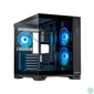 Kép 1/8 - Chieftec Visio Tempered Glass Black gépház